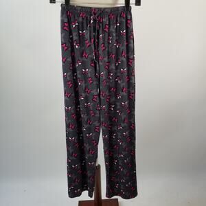 Mayfair Gray Pink White Butterflys Soft Sleep Pants Size Small